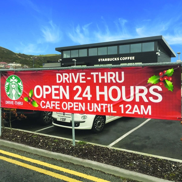 Starbucks Christmas Banner